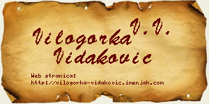 Vilogorka Vidaković vizit kartica